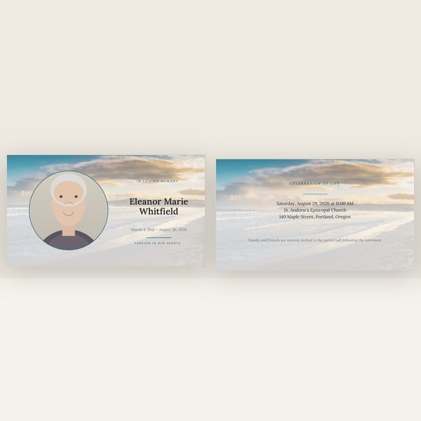 Beach memorial slideshow template