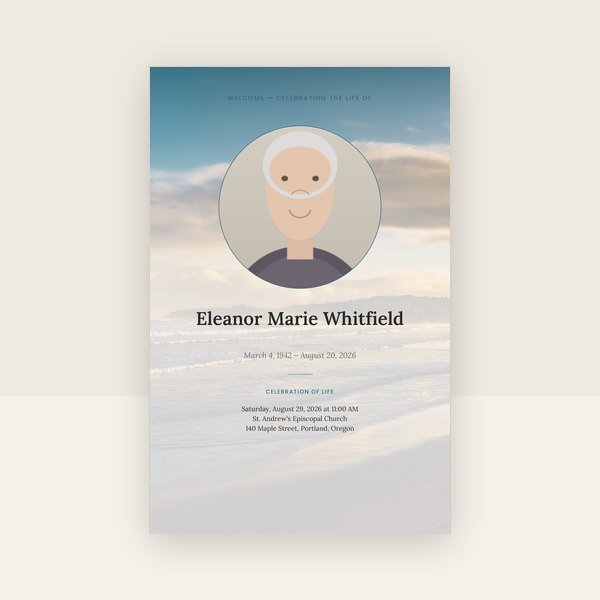 Beach memorial poster