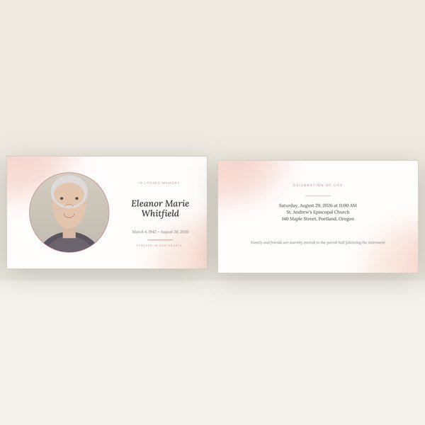 Blush Watercolor memorial slideshow template