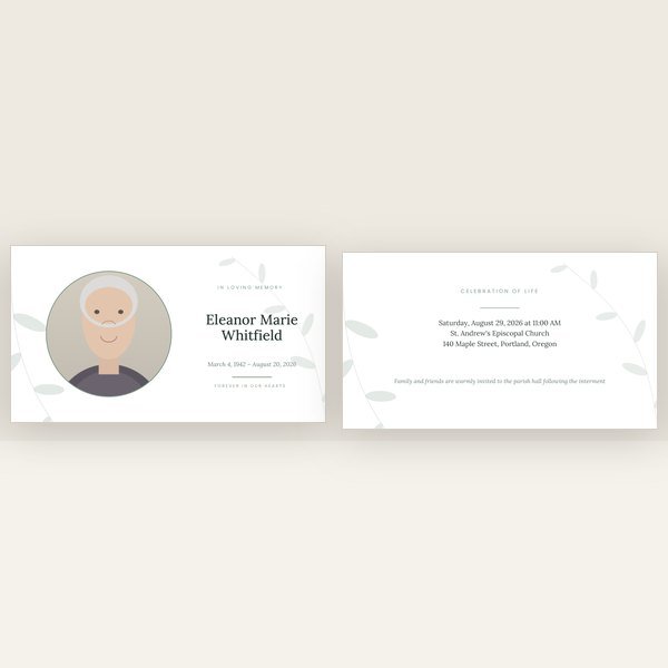 Botanical memorial slideshow template