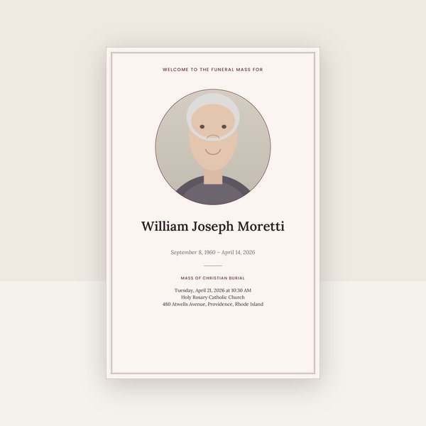 Burgundy memorial poster