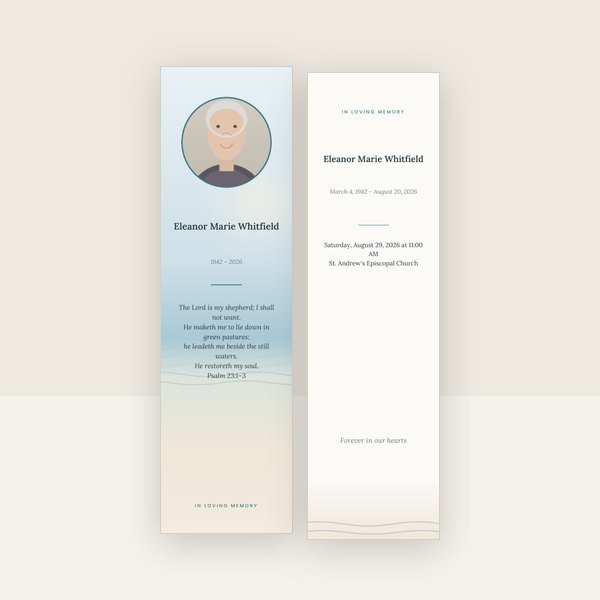 Coastal memorial bookmark