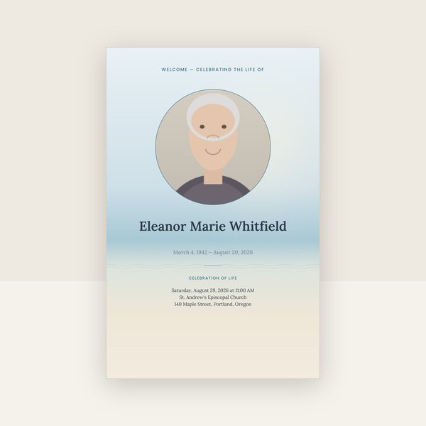 Coastal memorial poster