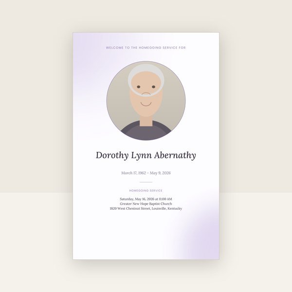 Lavender memorial poster
